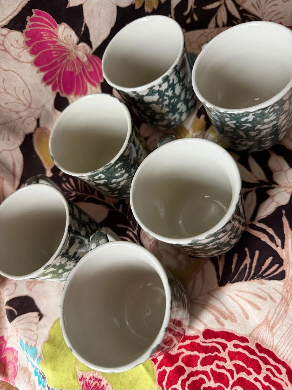 Speckled Green Coffee/Espresso Cups - Set of 6